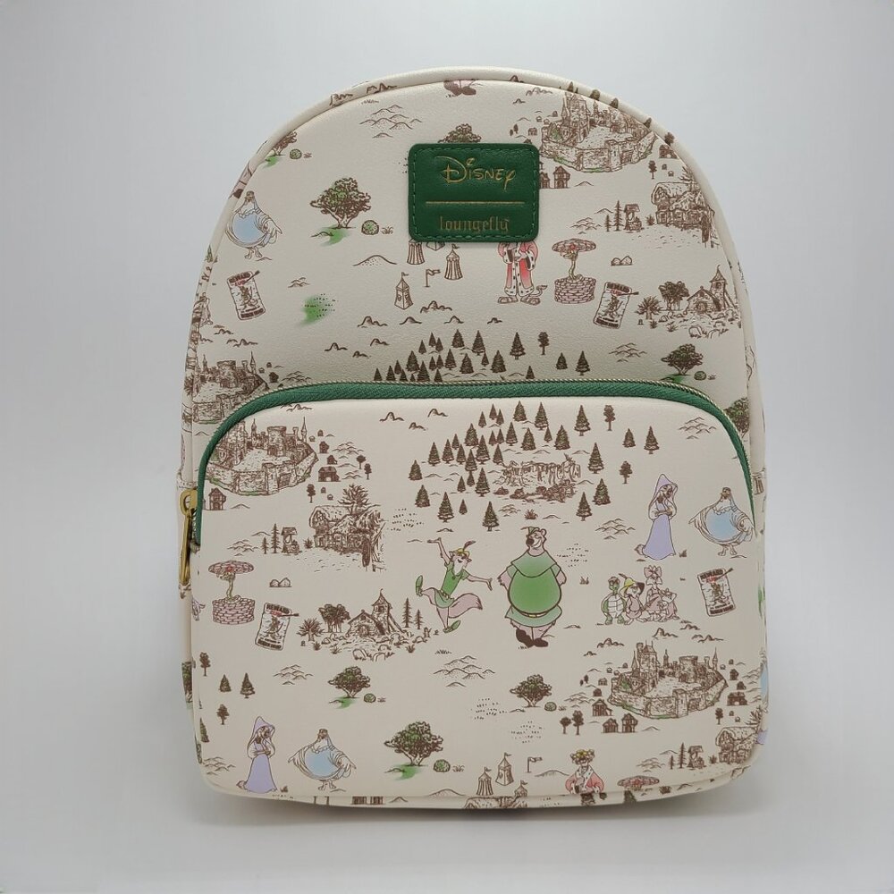 NWT Loungefly Disney Robin Hood Sherwood Forest Map Mini Backpack